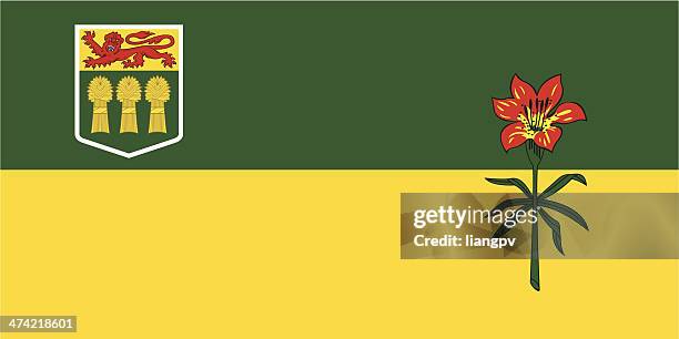 flag of saskatchewan - saskatchewan stock illustrations