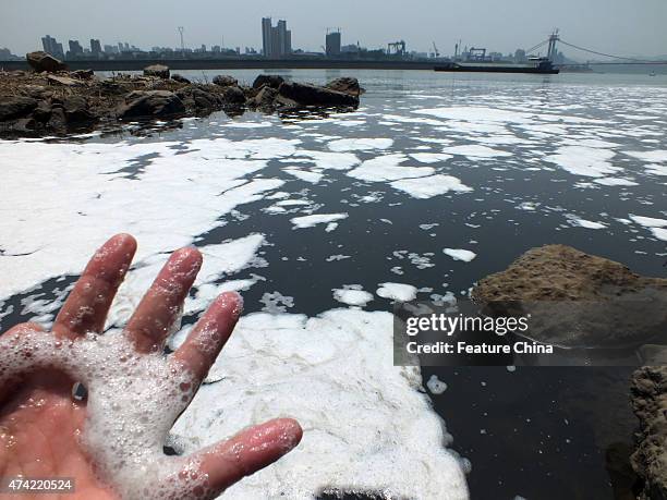 Polluted water from chemical plants runs into Yangtze River on May 21, 2015 in Yichang, China. PHOTOGRAPH BY Feature China / Future Publishing