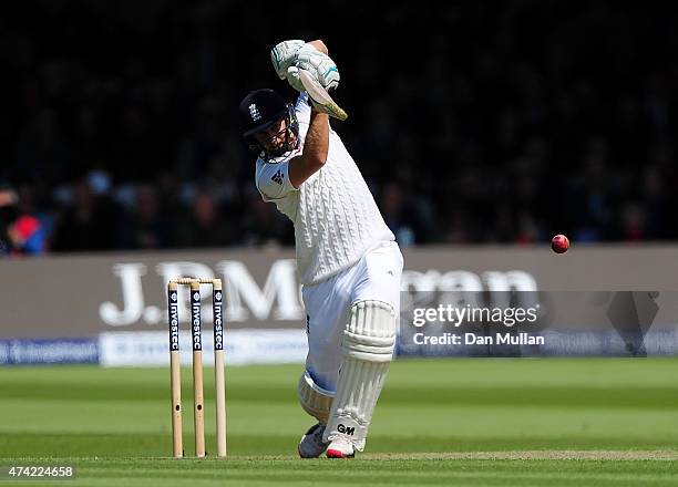 Joe Root of England bats during day one of the 1st Investec Test match between England and New Zealand at Lord's Cricket Ground on May 21, 2015 in...