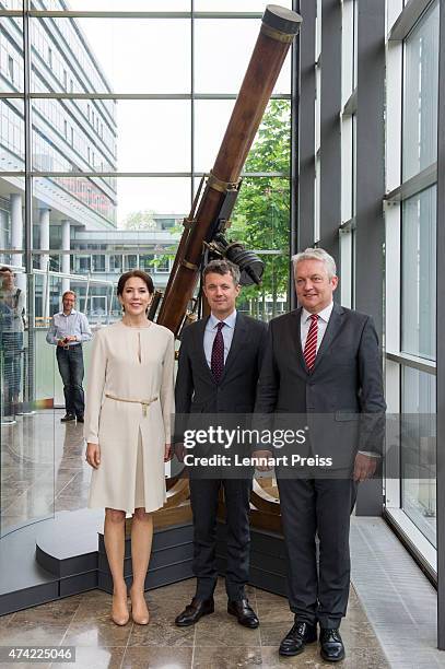 Crown Prince Frederik , Crown Princess Mary Of Denmark and Alexander Verl, Executive Vice President Technology Marketing and Business Models of...