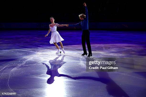 Meryl Davis and Charlie White of USA performs during the Figure Skating Exhibition Gala at Iceberg Skating Palace on February 22, 2014 in Sochi.