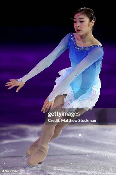 Yuna Kim of Korea skates during the Figure Skating Exhibition Gala on Day 15 of the Sochi 2014 Winter Olympics at Iceberg Skating Palace on February...