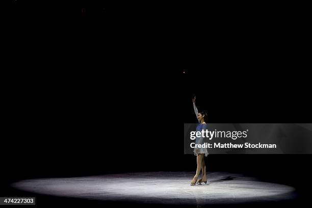 Yuna Kim of Korea takes a curtain call during the Figure Skating Exhibition Gala on Day 15 of the Sochi 2014 Winter Olympics at Iceberg Skating...