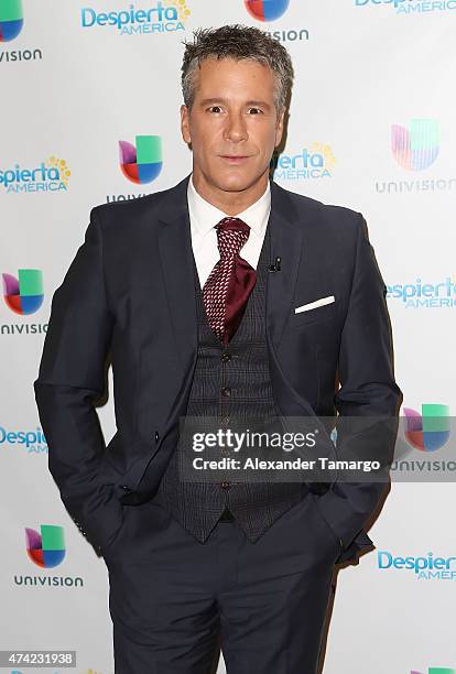 Fernando Carrillo is seen on the set of "Despierta America" at Univision Studios on May 21, 2015 in Miami, Florida.