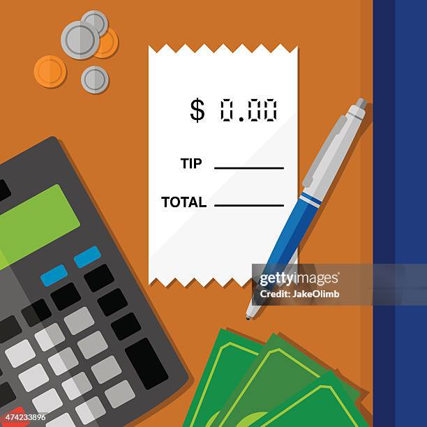 tipping - gratuity stock illustrations