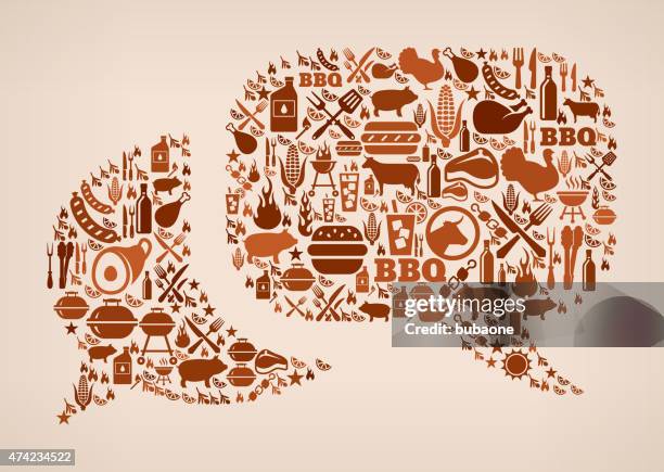 stockillustraties, clipart, cartoons en iconen met two speech bubbles summer barbecue invitation vector background - citroen frisdrank