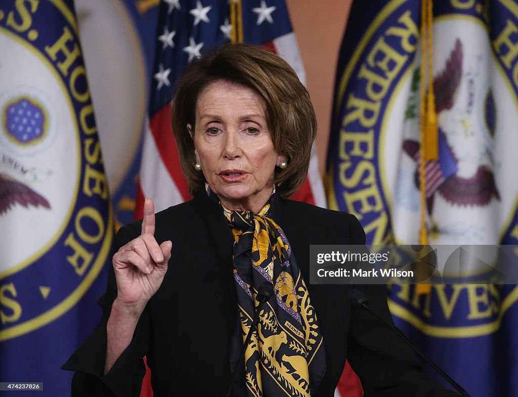 Nancy Pelosi Holds Press Conference At Capitol