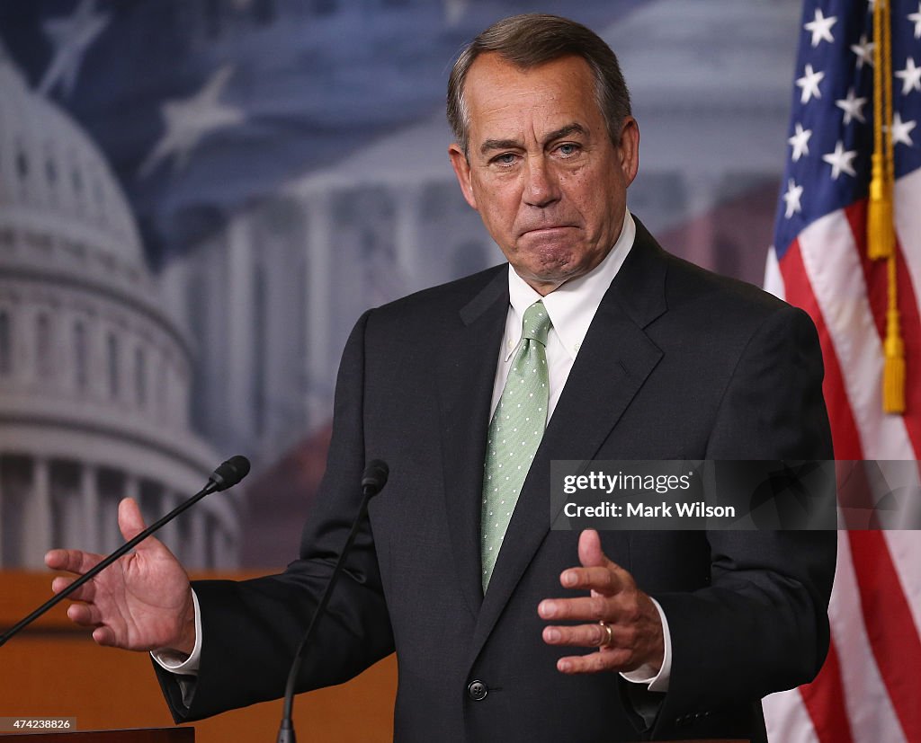 John Boehner Holds Weekly Press Briefing At Capitol