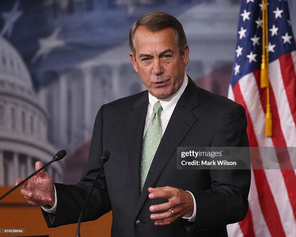 John Boehner Holds Weekly Press Briefing At Capitol