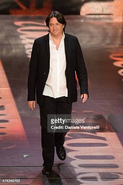 Cristiano De Andre attends closing night of the 64th Festival di Sanremo 2014 at Teatro Ariston on February 22, 2014 in Sanremo, Italy.