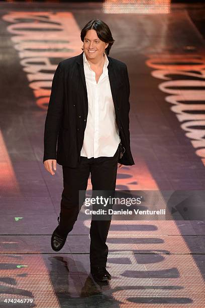 Cristiano De Andre attends closing night of the 64th Festival di Sanremo 2014 at Teatro Ariston on February 22, 2014 in Sanremo, Italy.