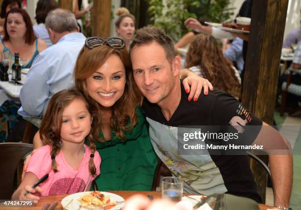 Jade Marie De Laurentiis-Thompson, Giada De Laurentiis and Todd Thompson attend Ciao Chow! An Italian Dim Sum-Style Champagne Brunch With Giada De...