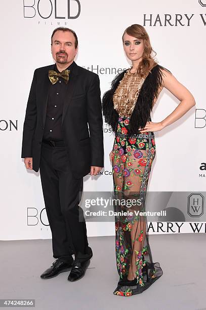 Andrey Strukov and Olga Sorokina attend amfAR's 22nd Cinema Against AIDS Gala, Presented By Bold Films And Harry Winston at Hotel du Cap-Eden-Roc on...