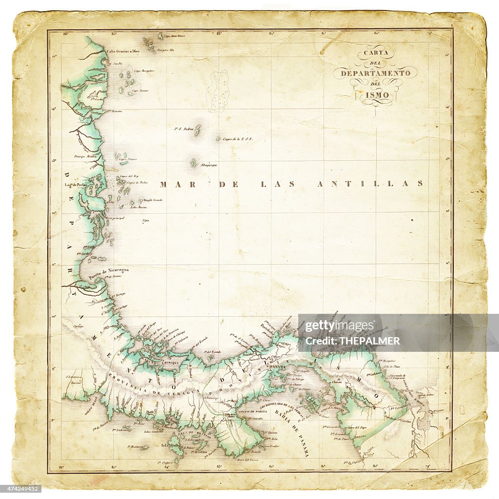 Mapa de 1827 Departamento de Panamá