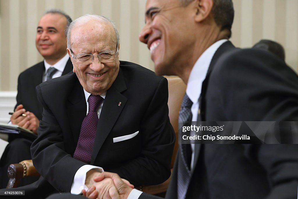 Obama Meets With Tunisian President Beji Caid Essebsi At White House