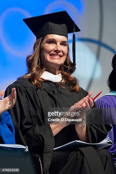 Brooke Shields attends the Fashion Institute of Technology Commencement 2015 at the Jacob K. Javits Convention Center on May 21, 2015 in New York...