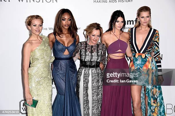 Models Petra Nemcova, Jourdan Dunn, Caroline Scheufele of Chopard, models Kendall Jenner and Toni Garrn attend amfAR's 22nd Cinema Against AIDS Gala,...