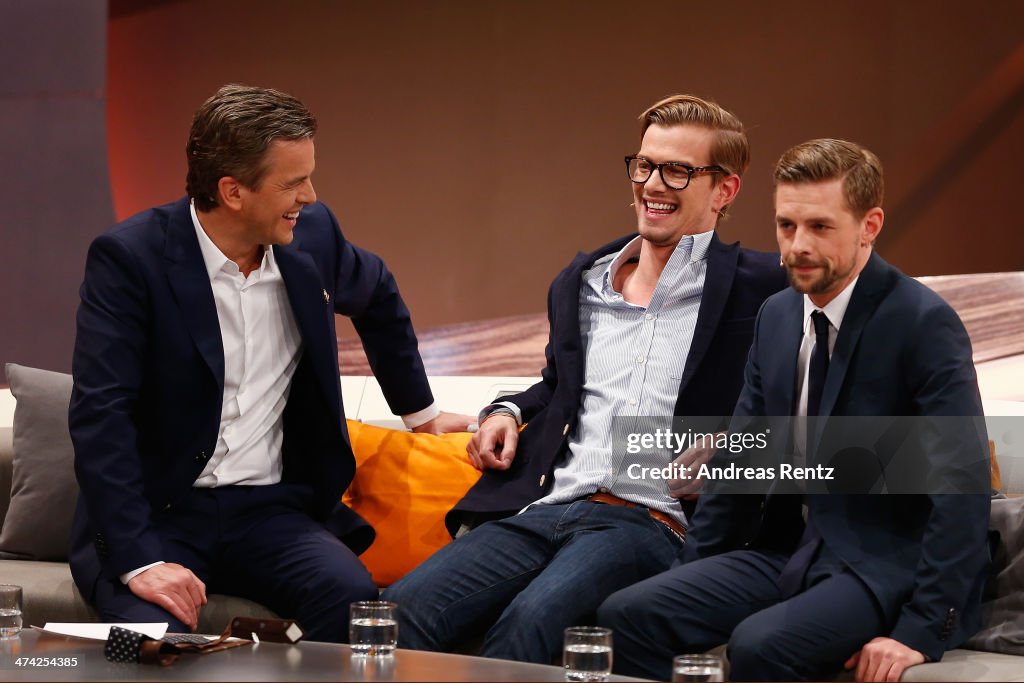 TV host Markus Lanz, Joko Winterscheidt and Klaas Heufer Umlauf... News