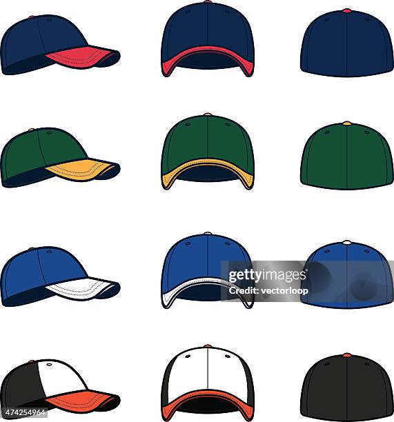 bildbanksillustrationer, clip art samt tecknat material och ikoner med vector baseball caps - keps