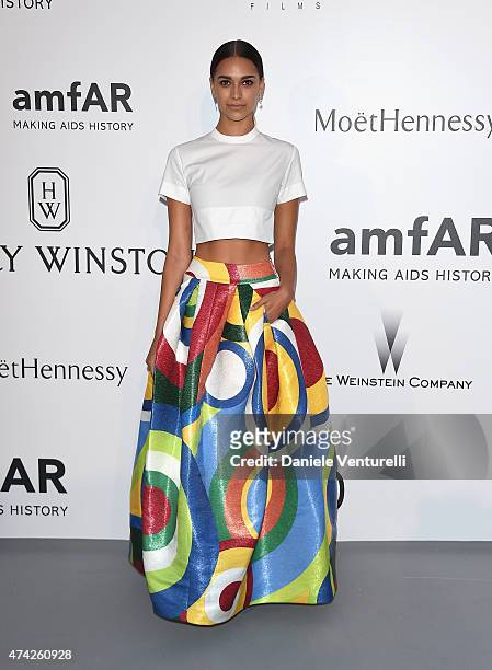April Love Geary attends amfAR's 22nd Cinema Against AIDS Gala, Presented By Bold Films And Harry Winston at Hotel du Cap-Eden-Roc on May 21, 2015 in...