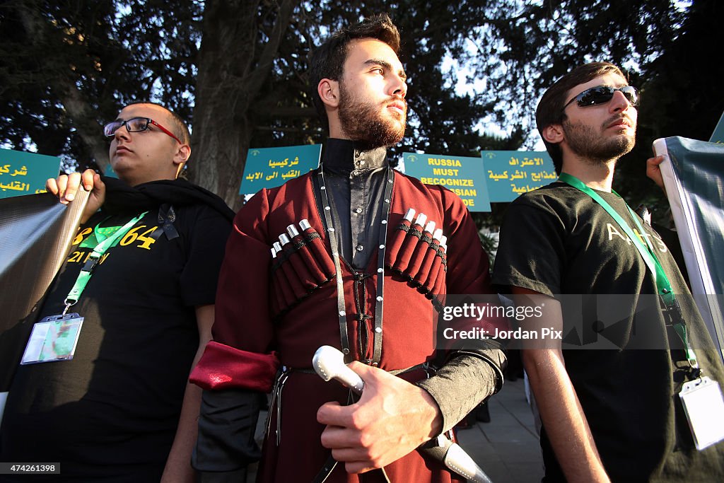 Circassians of Jordan Protest At The Russian Embassy In Amman