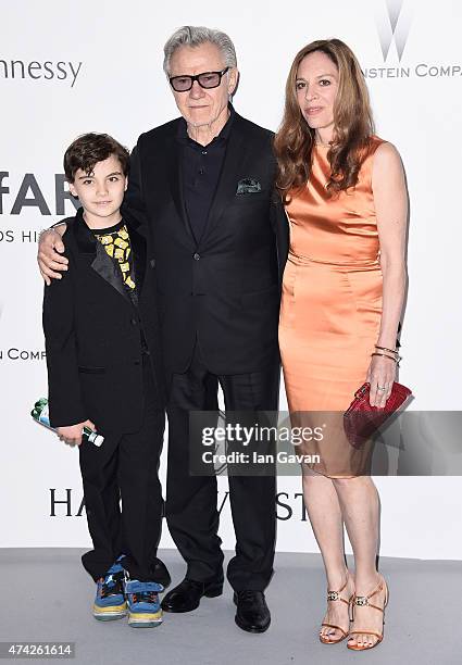 Actor Harvey Keitel and Daphna Kastner attend amfAR's 22nd Cinema Against AIDS Gala, Presented By Bold Films And Harry Winston at Hotel du...