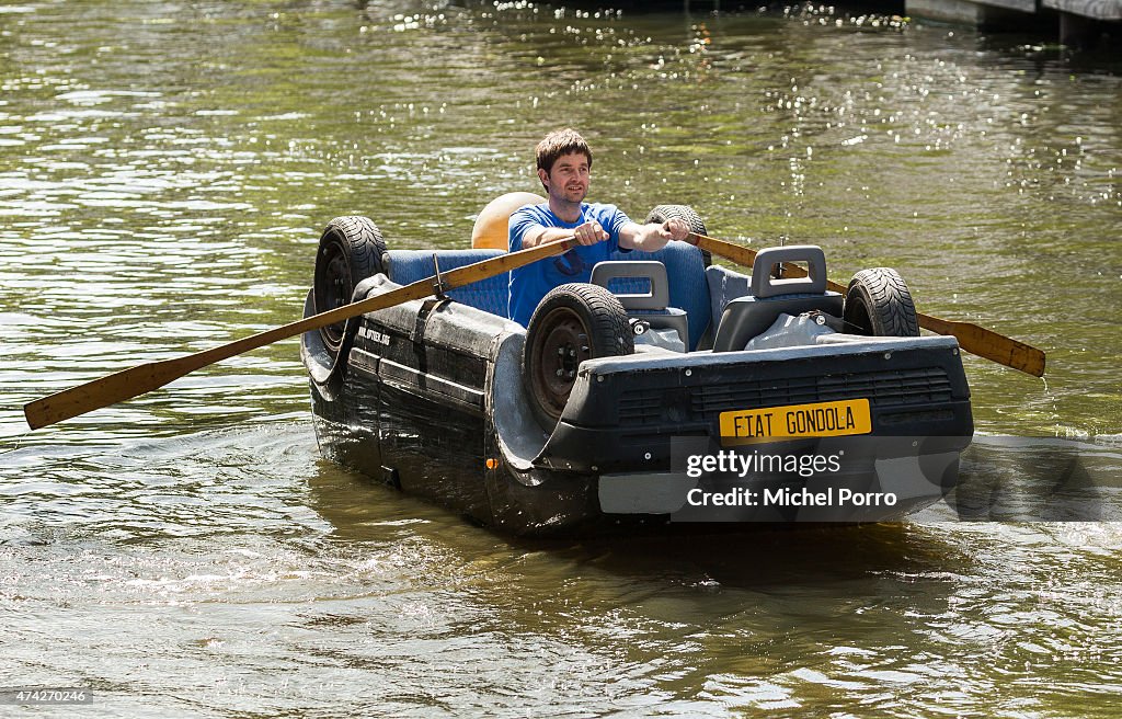 Dutch Artist Recycles Car As A Rowing Boat