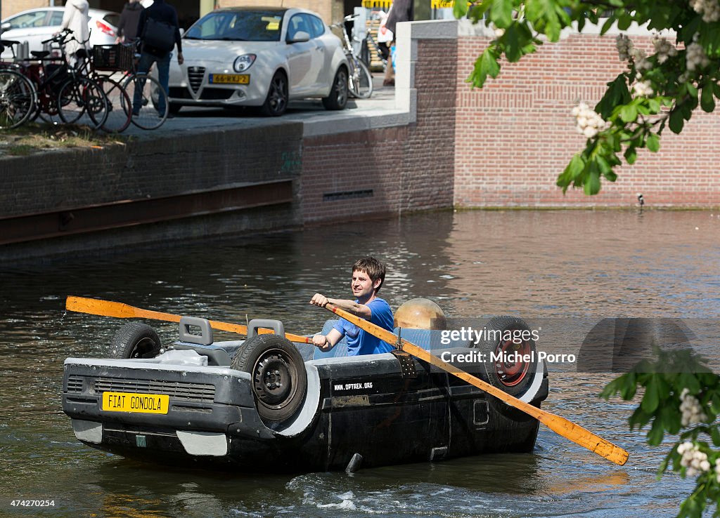 Dutch Artist Recycles Car As A Rowing Boat