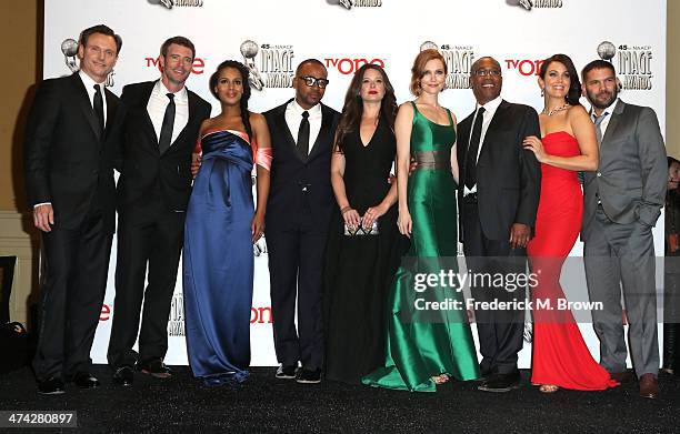 Actors Tony Goldwyn, Scott Foley, Kerry Washington, Columbus Short, Katie Lowes, Darby Stanchfield, Joe Morton, Bellamy Young, and Guillermo Diaz,...