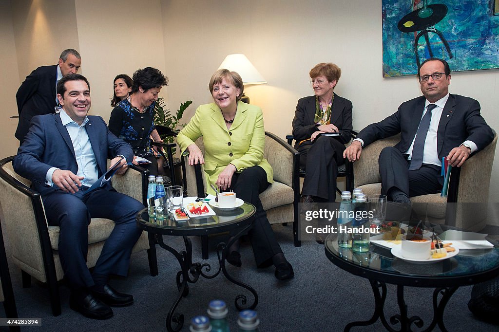 Merkel, Tsipras And Hollande Meet In Riga