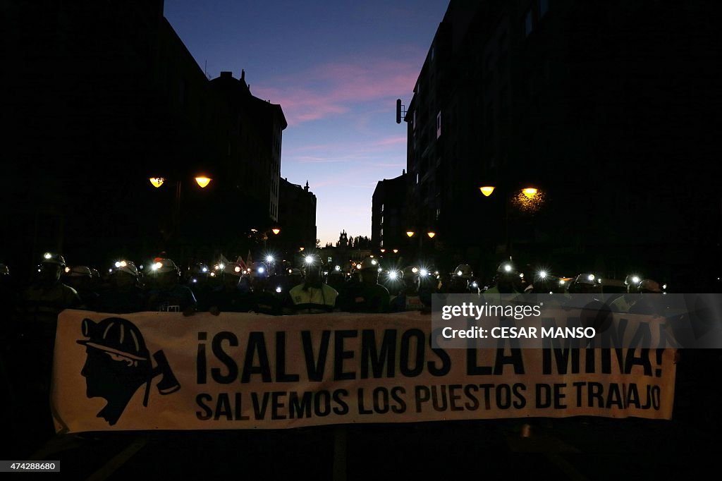 SPAIN-LABOUR-MINING-PROTEST