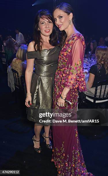 Chloe Franses and designer Georgina Chapman attend amfAR's 22nd Cinema Against AIDS Gala, Presented By Bold Films And Harry Winston at Hotel du...