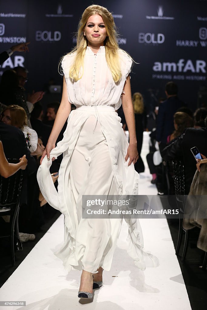 Model Daphne Groeneveld walks during the fashion show runway during