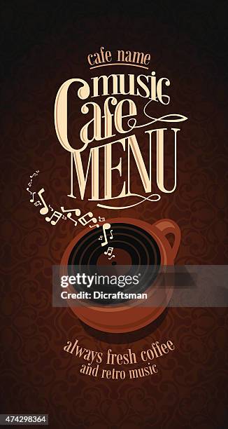 Vintage Music Cafe Menu Card High-Res Vector Graphic - Getty Images