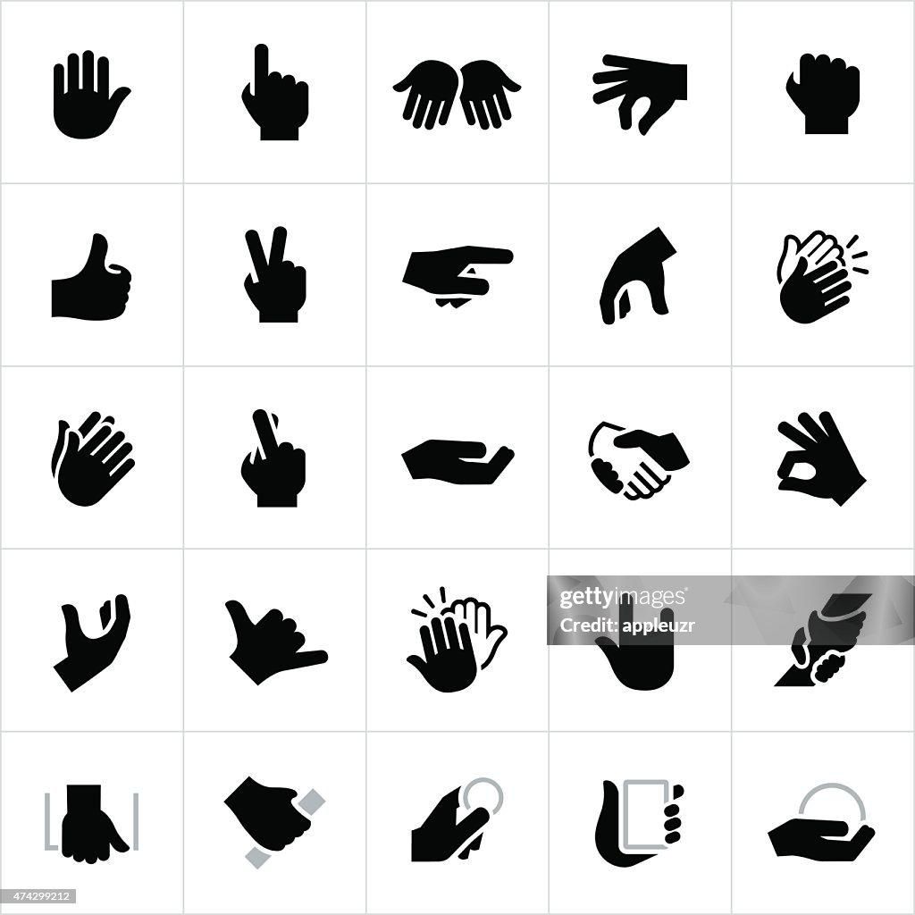 Hand Signals and Gestures Icons