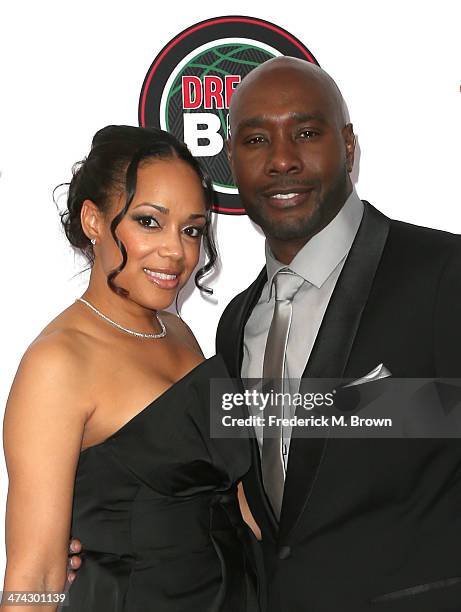 Actor Morris Chestnut and wife Pam Byse attend the 45th NAACP Image Awards presented by TV One at Pasadena Civic Auditorium on February 22, 2014 in...