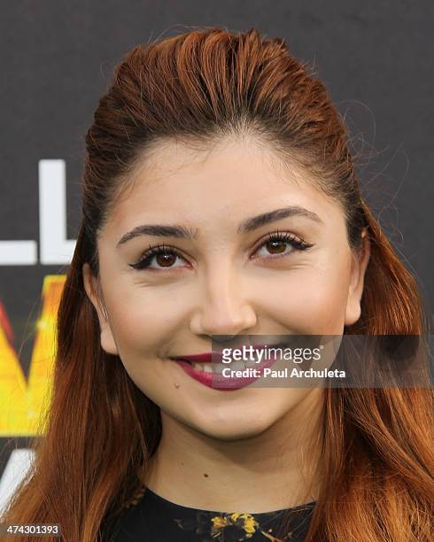 Actress Jennessa Rose attends the Cartoon Network's Hall Of Game Awards at Barker Hangar on February 15, 2014 in Santa Monica, California.