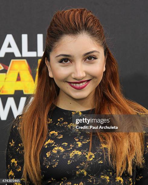 Actress Jennessa Rose attends the Cartoon Network's Hall Of Game Awards at Barker Hangar on February 15, 2014 in Santa Monica, California.