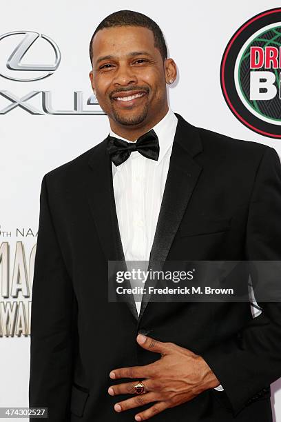 Actor Trae Ireland attends the 45th NAACP Image Awards presented by TV One at Pasadena Civic Auditorium on February 22, 2014 in Pasadena, California.