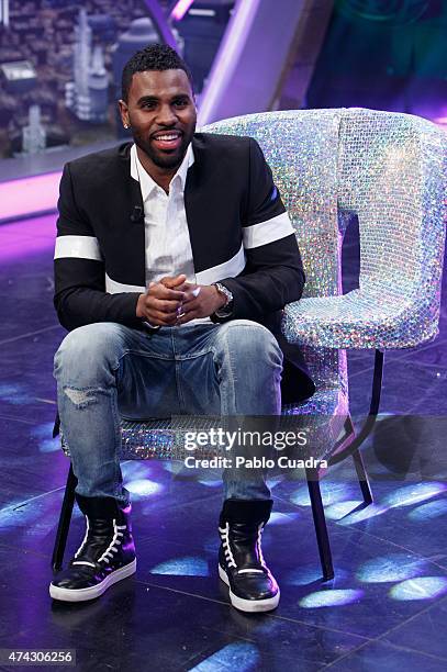 Singer Jason Derulo attends 'El Hormiguero' Tv Show at Vertice Studio on May 21, 2015 in Madrid, Spain.