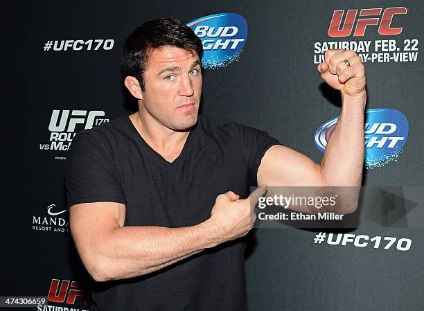 Mixed martial artist Chael Sonnen attends the UFC 170 event at the Mandalay Bay Events Center on February 22, 2014 in Las Vegas, Nevada.