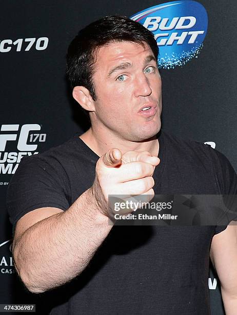 Mixed martial artist Chael Sonnen attends the UFC 170 event at the Mandalay Bay Events Center on February 22, 2014 in Las Vegas, Nevada.