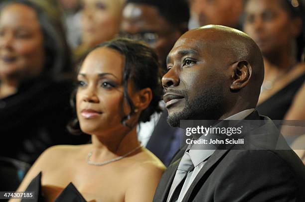 Pam Byse and Morris Chestnut attend the 45th NAACP Image Awards presented by TV One at Pasadena Civic Auditorium on February 22, 2014 in Pasadena,...