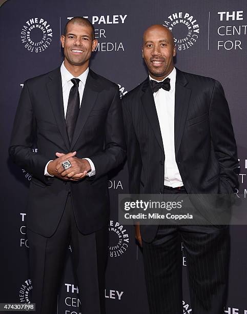Basketball player Shane Battier and guest attend A Tribute To African-American Achievements In Television hosted by The Paley Center For Media at...