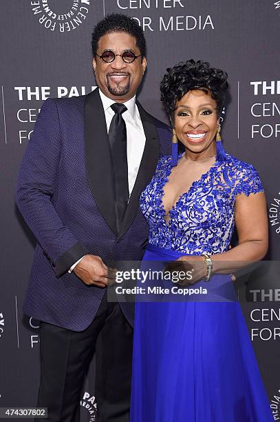 William McDowell and singer Gladys Knight attend A Tribute To African-American Achievements In Television hosted by The Paley Center For Media at...