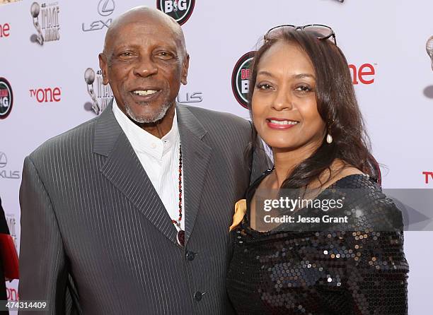 Actor Louis Gossett Jr. And guest attend the 45th NAACP Image Awards presented by TV One at Pasadena Civic Auditorium on February 22, 2014 in...