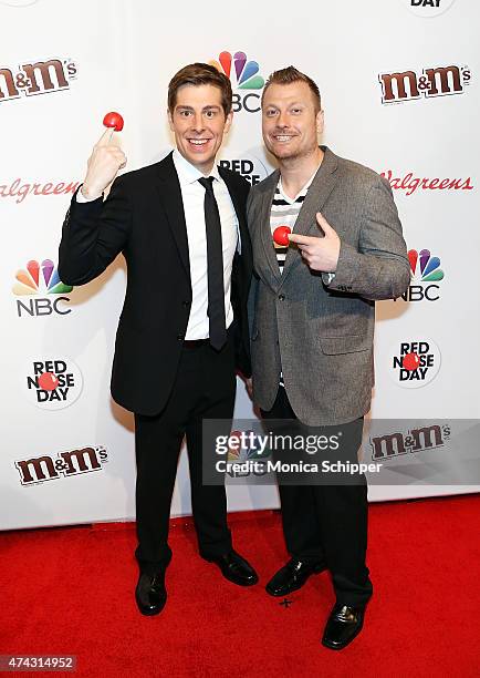 Ryan Riess and Jimmy Failla attend the Red Nose Day Charity Event at Hammerstein Ballroom on May 21, 2015 in New York City.