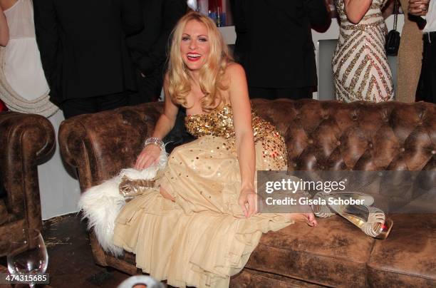 Sonya Kraus attends the Dresswestern party at Rilano No 6 on February 22, 2014 in Munich, Germany.