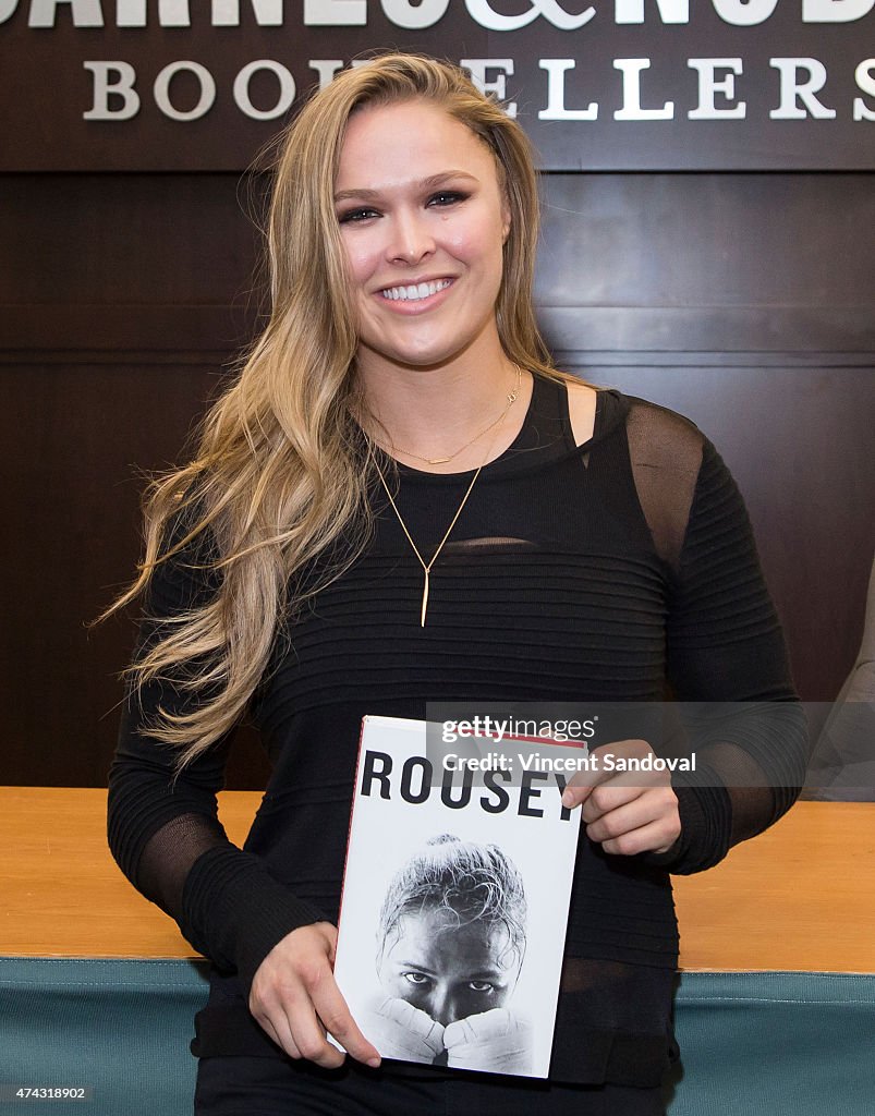 Ronda Rousey Signs Copies Of Her New Book "My Fight/Your Fight"