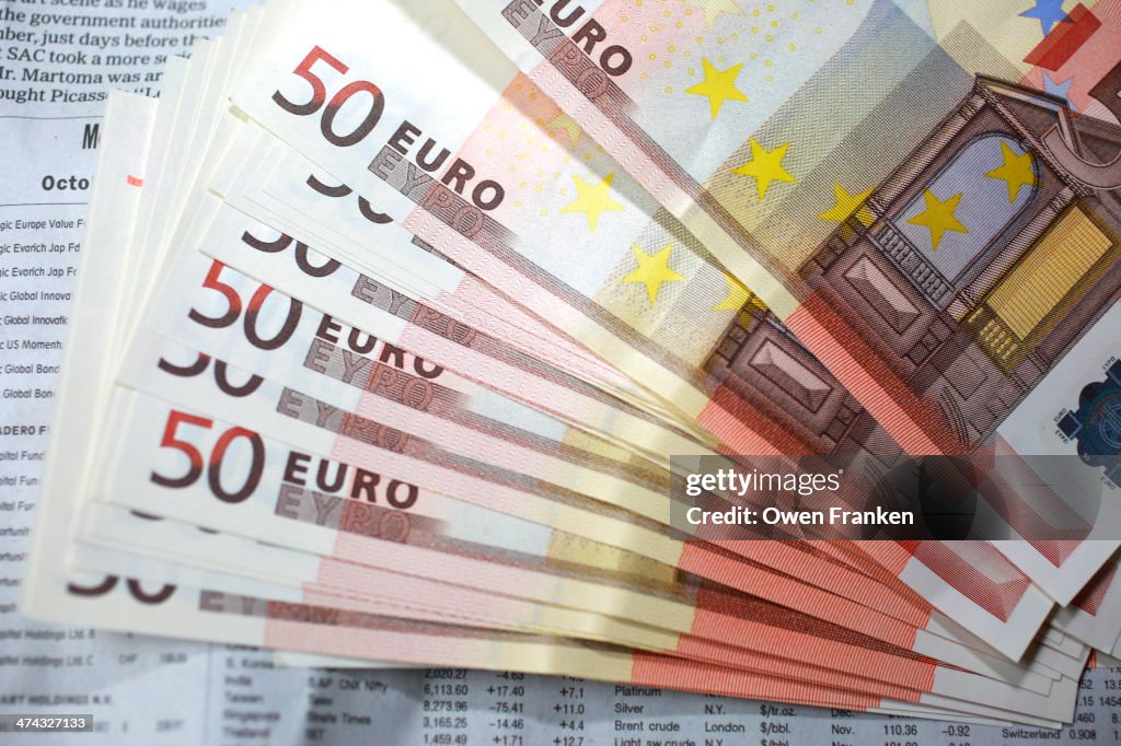 Fifty Euros notes